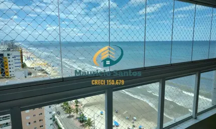 Apartamento em Mongaguá, bairro Jardim Marina. Residencial frente ao mar, 2 dormitórios sendo 1 suíte, com lazer completo