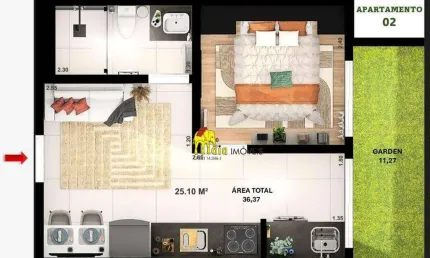 Apartamento com 1 dormitório à venda por r$ 219.000,00 - jardim líbano - são paulo/sp
