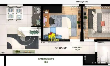 Apartamento com 2 dormitórios à venda, 40 m² por r$ 239.000,00 - jardim líbano - são paulo/sp