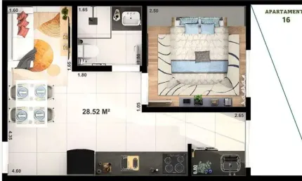 Apartamento com 1 dormitório à venda, 28 m² por r$ 199.000 - jardim líbano - são paulo/sp