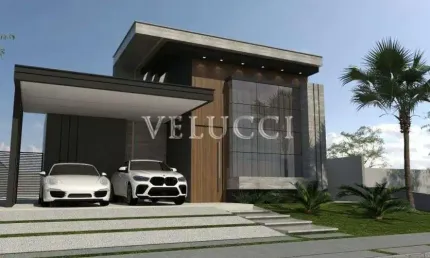 Casa em condomínio de luxo em indaiatuba-sp: 4 quartos, 4 suítes, 2 salas, 5 banheiros, 4 vagas, 259,58m².