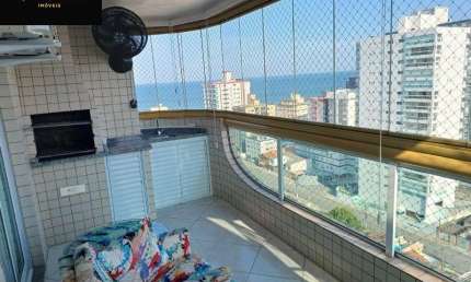 Apartamento à venda em Praia Grande-SP: 2 quartos, 1 suíte, vista para o mar, lazer completo e mobiliado por R$600.000! Agende sua visita já!