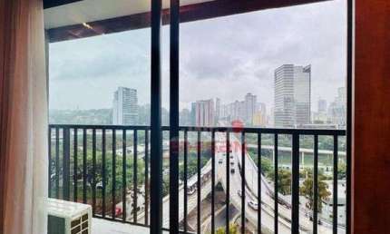 Apartamento com 1 dormitório para alugar, 26 m² por R$ 3.400,00/mês - Pinheiros - São Paulo/SP