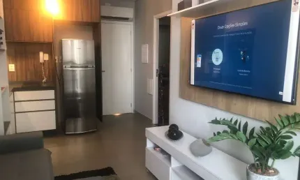 Lindo apartamento para locação 1 dorms semi-mobiliado - 41m²