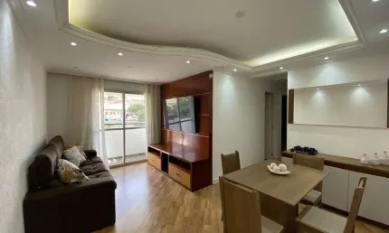 Alugo Apartamento Mobiliado 65m² 3 Dormitórios 1 Vaga Jardim das Palmas SP