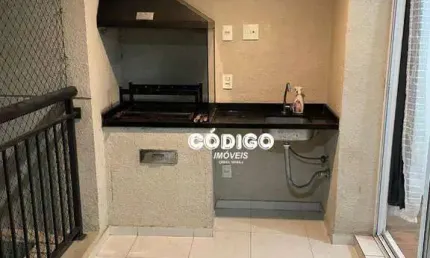 Apartamento com 2 dormitórios para alugar, 65 m² por r$ 3.400,00/mês - jardim flor da montanha - guarulhos/sp