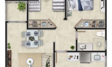 Apartamento com 2 quartos à venda na Dos Agricultores, 165, Cândida Ferreira, Contagem por R$ 249.000