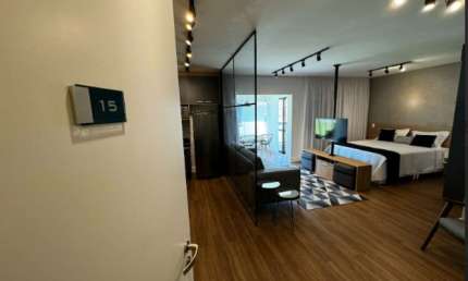 Apartamento Garden para alugar na Chácara Santo Antônio com 77 m², 1 dormitório, 2 vagas