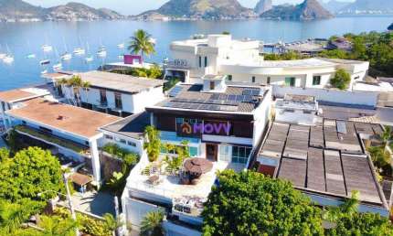Condomínio - Casa de 4 quartos, 3 suítes e 2 vagas para carros grandes à venda, 395 m², por R$ 4.500.000 - São Francisco - Niterói/RJ