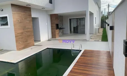 Excelente casa linear no Condomínio Alphaville 1 Lote 08 Quadra M Inoã/Maricá •185.11 mts de área construída •Cisterna de alvenaria 9.000lts •piscina