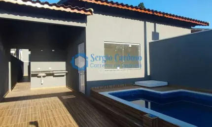 CASAS NOVAS  3 QUARTOS  PISCINA 100 M DO MAR  ITANHAÉM SP