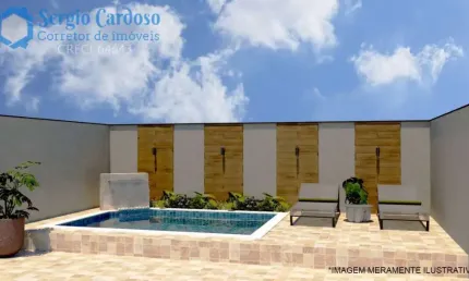 Sobrados com piscina com vista para o mar no suarão! 2 suítes -itanhaém/sp