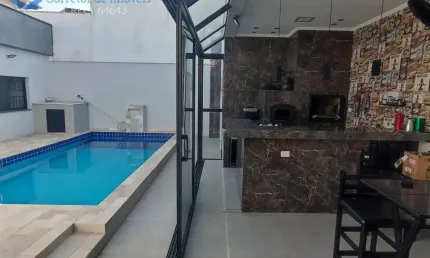 CASA MODERNA 3 QUARTOS PISCINA E ÁREA GOURMET  100 M  MAR ITANHAEM SP