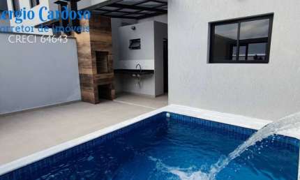 SOBRADO EM CONDOMÍNIO FECHADO PISCINA PRIVATIVA Á 180M MAR ITANHAÉM SP