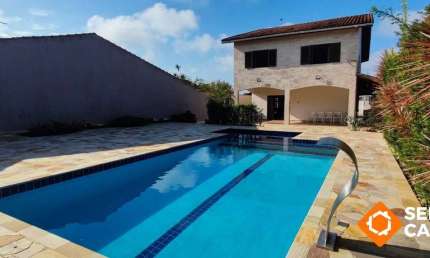 SOBRADO MOBILIADO 4 QUARTOS 4 SUITES + 2 QUARTOS TERRENO 582M² ITANHAEM/SP