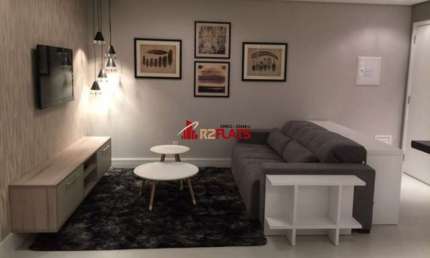 Flat com 2 quartos para alugar na Rua Professor José Leite e Oiticica, 434, Brooklin, São Paulo