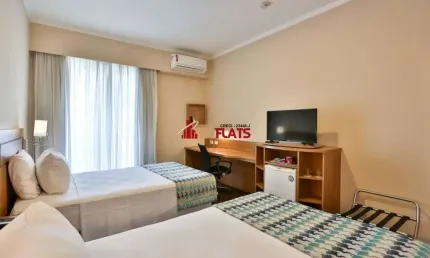 Flat com 1 quarto à venda na Avenida Sabiá, 825, Indianópolis, São Paulo