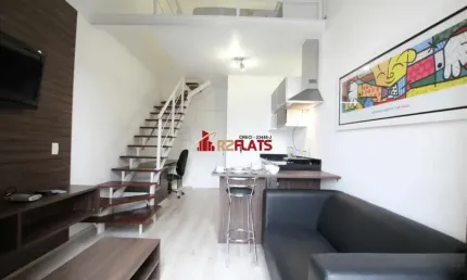 Flat com 1 quarto para alugar na Rua Flórida, 1790, Brooklin, São Paulo