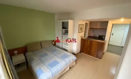 Flat com 1 quarto para alugar na Avenida Ibijaú, 364, Moema, São Paulo