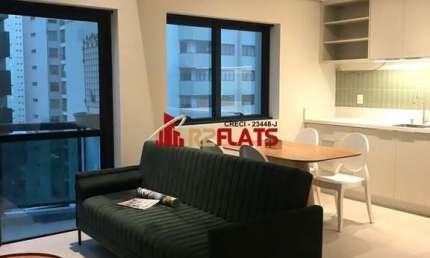 Flat com 2 quartos para alugar na Avenida Ibijaú, 355, Moema, São Paulo