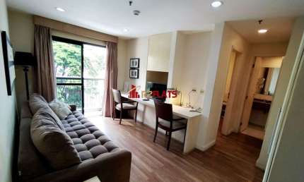 Flat com 1 quarto para alugar na Avenida Lavandisca, 365, Moema, São Paulo