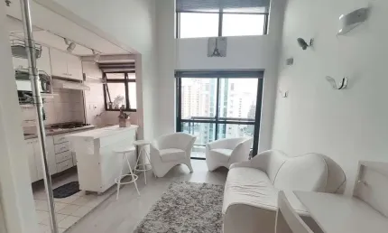 Flat com 1 quarto para alugar na Avenida Ibijaú, 355, Moema, São Paulo