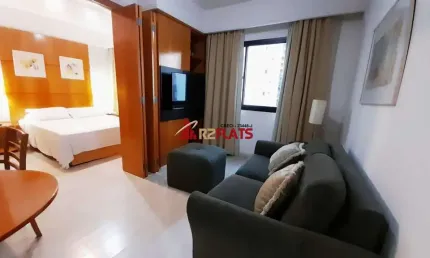 Flat com 1 quarto à venda na Avenida Macuco, 595, Moema, São Paulo
