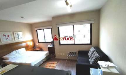 Flat com 1 quarto à venda na Avenida Rouxinol, 55, Moema, São Paulo