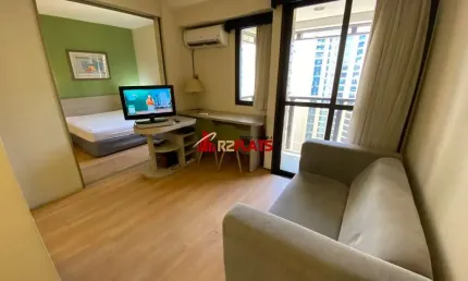 Flat com 1 quarto para alugar na Avenida Ibijaú, 364, Moema, São Paulo