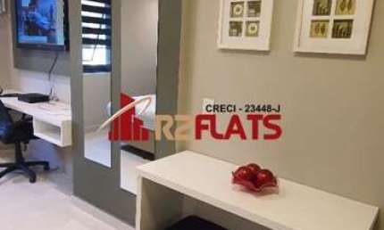 Flat com 1 quarto à venda na Avenida Ibijaú, 364, Moema, São Paulo