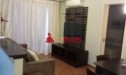 Flat com 1 quarto para alugar na Rua Sansão Alves dos Santos, 343, Brooklin, São Paulo