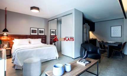Flat com 1 quarto para alugar na Rua Guararapes, 1889, Brooklin, São Paulo