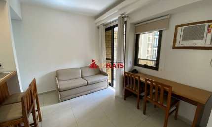 Flat com 1 quarto para alugar na Avenida Ibijaú, 364, Moema, São Paulo