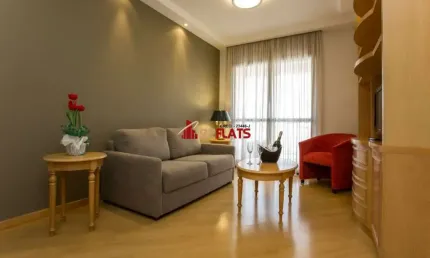 Flat com 1 quarto para alugar na Avenida Miruna, 320, Moema, São Paulo