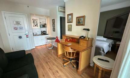 Flat com 1 quarto à venda na Avenida Jandira, 501, Moema, São Paulo