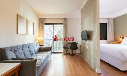 Flat com 1 quarto à venda na Avenida Jandira, 501, Moema, São Paulo