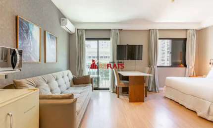 Flat com 1 quarto à venda na Avenida Jandira, 501, Moema, São Paulo