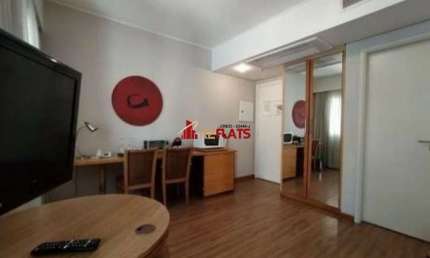 Flat com 1 quarto à venda na Avenida Rouxinol, 55, Moema, São Paulo
