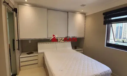 Flat com 1 quarto para alugar na Avenida Ibijaú, 364, Moema, São Paulo
