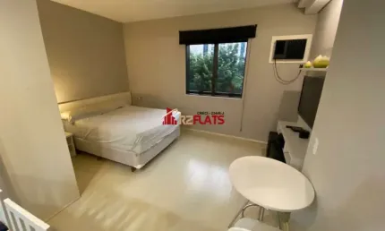 Flat com 1 quarto para alugar na Avenida Ibijaú, 364, Moema, São Paulo