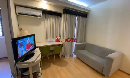 Flat com 1 quarto para alugar na Avenida Ibijaú, 364, Moema, São Paulo