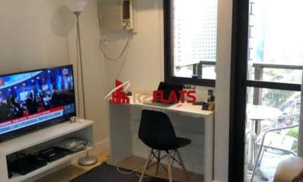 Flat com 1 quarto para alugar na Avenida Ibijaú, 364, Moema, São Paulo