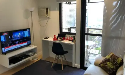 Flat com 1 quarto para alugar na Avenida Ibijaú, 364, Moema, São Paulo