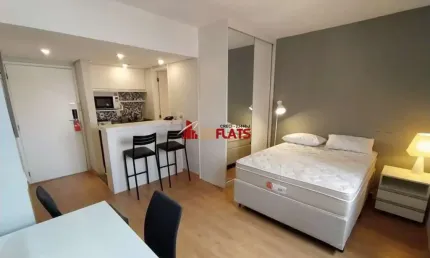 Flat com 1 quarto para alugar na Avenida Ibijaú, 364, Moema, São Paulo