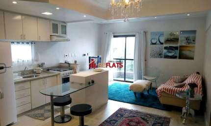 Flat com 1 quarto para alugar na Avenida Moema, 177, Moema, São Paulo