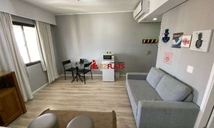 Flat com 1 quarto para alugar na Avenida Rouxinol, 55, Moema, São Paulo