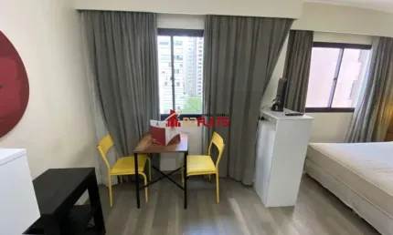 Flat com 1 quarto para alugar na Avenida Rouxinol, 55, Moema, São Paulo