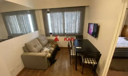 Flat com 1 quarto para alugar na Avenida Rouxinol, 55, Moema, São Paulo