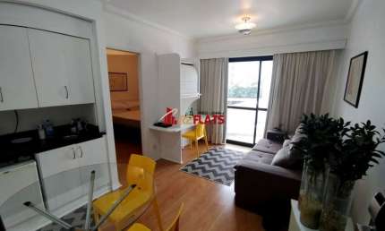 Flat com 1 quarto para alugar na Alameda dos Anapurus, 1661, Moema, São Paulo