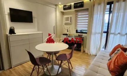 Flat com 1 quarto para alugar na Avenida Ibijaú, 364, Moema, São Paulo
